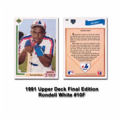 1991 Upper Deck Final Edition Rondell White Rookie Card