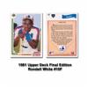 1991 Upper Deck Final Edition Rondell White Rookie Card view 1