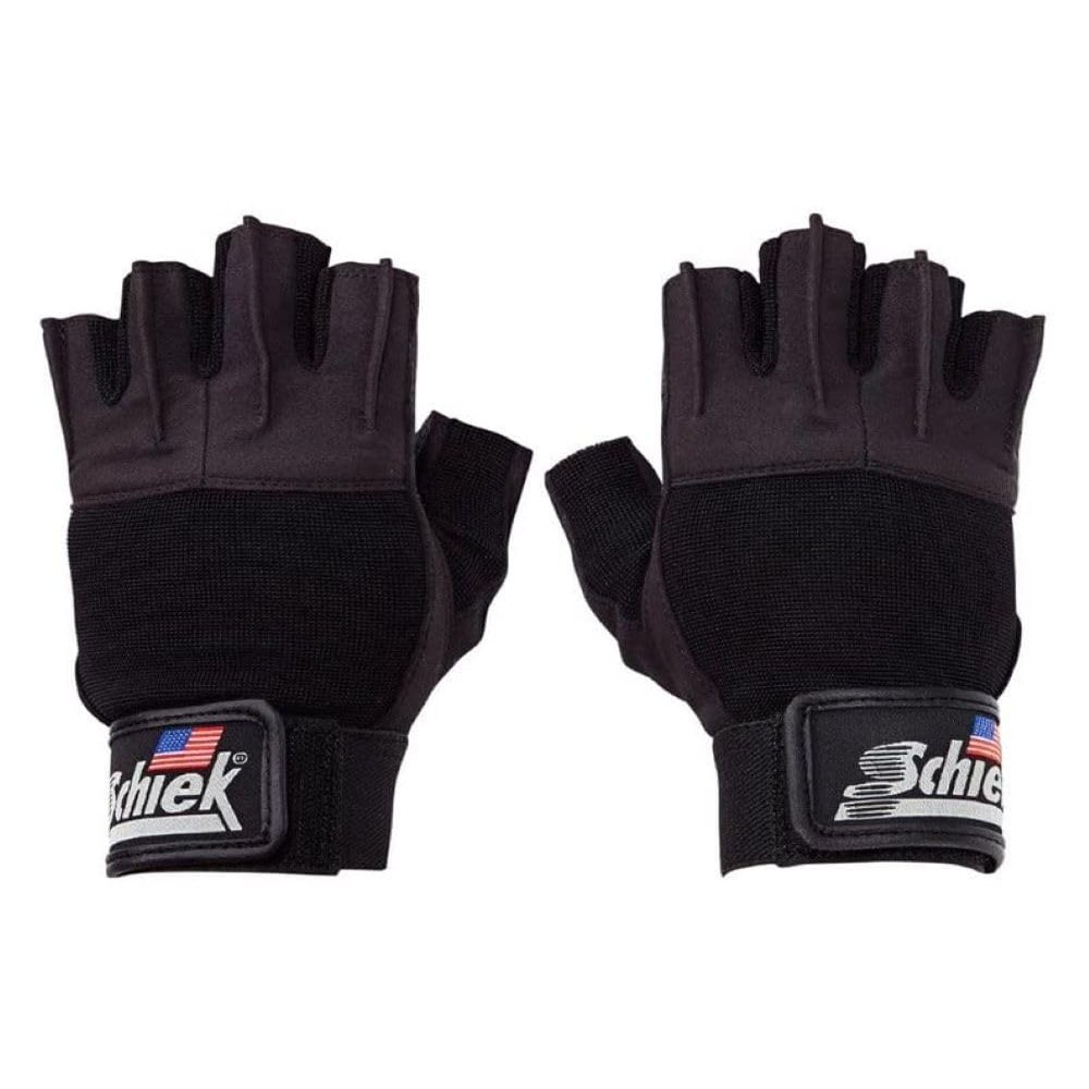 Schiek Sports 530 Platinum Lifting Gloves with Gel Pad - Amara Leather Weightlifting Gloves for Women and Men (Black, X-Small)