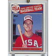 Mark McGwire 1985 Topps Baseball NM to Mint Rookie Card #401 (Pictured on USA Olympic Team) Shipped in Protective Screw Down Holder!