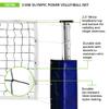 Champion Sports Official Volleyball Net Set, Olympic-Sized 32 x 3  feet, 3mm Nylon Netting, for Tournament Play - Durable, Professional Volleyball Nets - Premium Volleyball Training Equipment view 4
