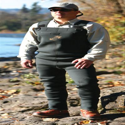 CADDIS Men's Green Neoprene Stocking Foot Wader, XX-Large Short Stout