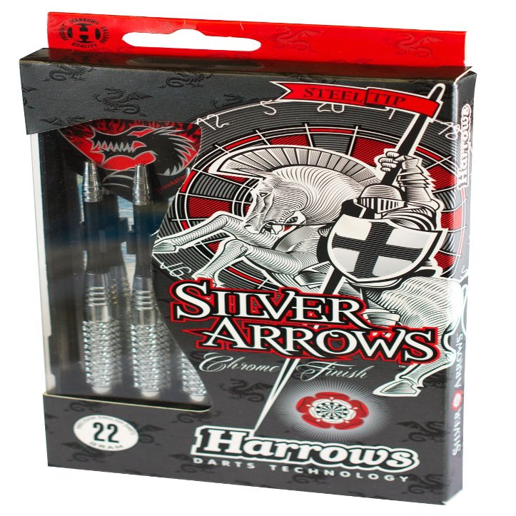 Harrows Silver Arrows Chrome Finish Dart,Silver,24g