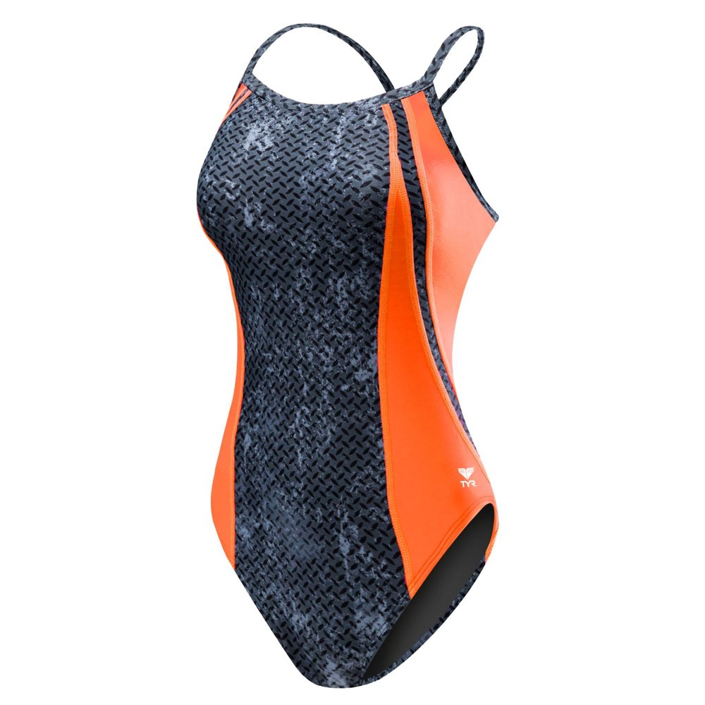 TYR Sport Men's Aurora Splice Jammer,Navy/Red,26
