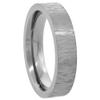 5mm Titanium Pipe Cut Wedding Band Ring for Men Rain Pattern Finish Comfort Fit Size 11.5 view 3