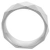 8mm Titanium Faceted Wedding Band Ring for Men Polished Comfort Fit Size 13.5 view 2