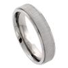 6mm Titanium Brushed Center Wedding Band Ring for Men Recessed Edges Comfort Fit Size 9 view 2