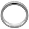 6mm Titanium Brushed Center Wedding Band Ring for Men Recessed Edges Comfort Fit Size 9 view 3