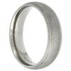 6mm Titanium Brushed Center Domed Wedding Band Ring for Men Raised Edges Comfort Fit Size 12 view 2