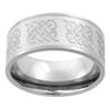 10mm Titanium Pipe Cut Celtic Knot Wedding Band Ring for Men Comfort Fit Size 11.5 view 1