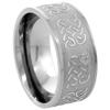 10mm Titanium Pipe Cut Celtic Knot Wedding Band Ring for Men Comfort Fit Size 11.5 view 3