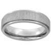 6mm Titanium Brushed Center Wedding Band Ring for Men Recessed Edges Comfort Fit Size 11.5 view 1