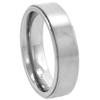 6mm Titanium Pipe Cut Wedding Band Ring for Men Beveled Edges Brushed Finish Comfort Fit Size 14 view 3