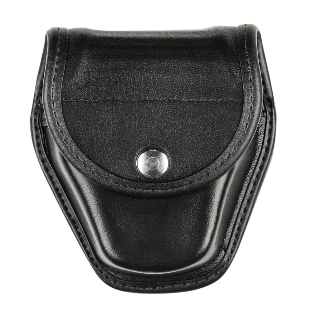 Bianchi AccuMold Elite 7900 Chrome Snap Covered Cuff Case (Plain Black, Size 1)