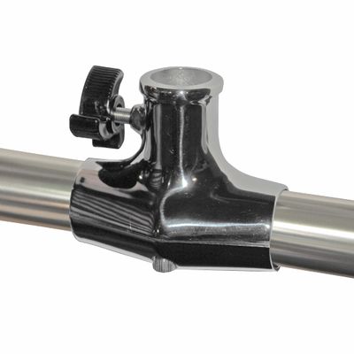 Taylor Made Boat Flag Pole Socket Rail Mount, Stainless Steel for 1/8" to 1-1/4" Rails, 1" Flag Staff with Thumb Screw, Adjustable to Any Angle, Perpendicular Mount - 974