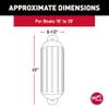 Taylor Made Super Gard Boat Fender, Captain's Navy (6.5" x 22") Double-Molded Ends, Ribbed Technology to Minimize Roll, Rubber Football Needle Inflation Valve, Marine-Grade Vinyl - 957622 view 2