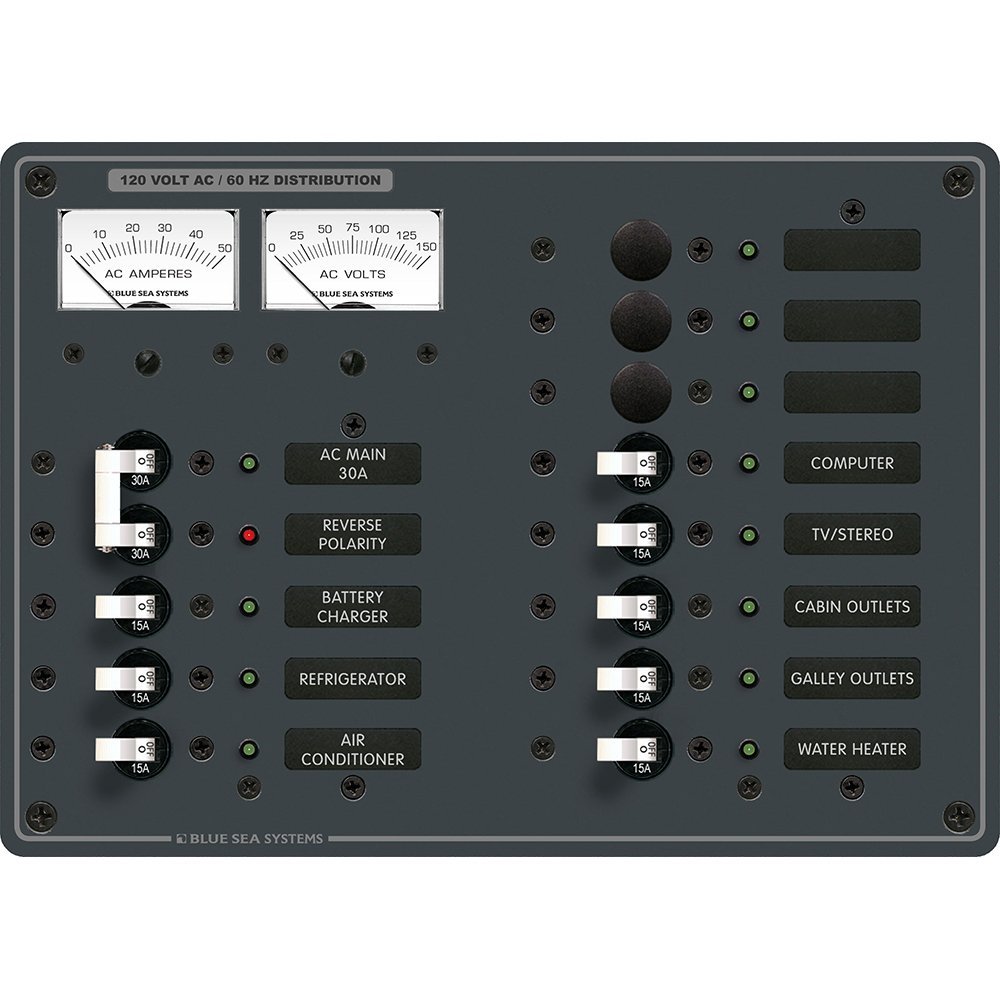 Blue Sea Systems 8076 AC Main + 11 Positions