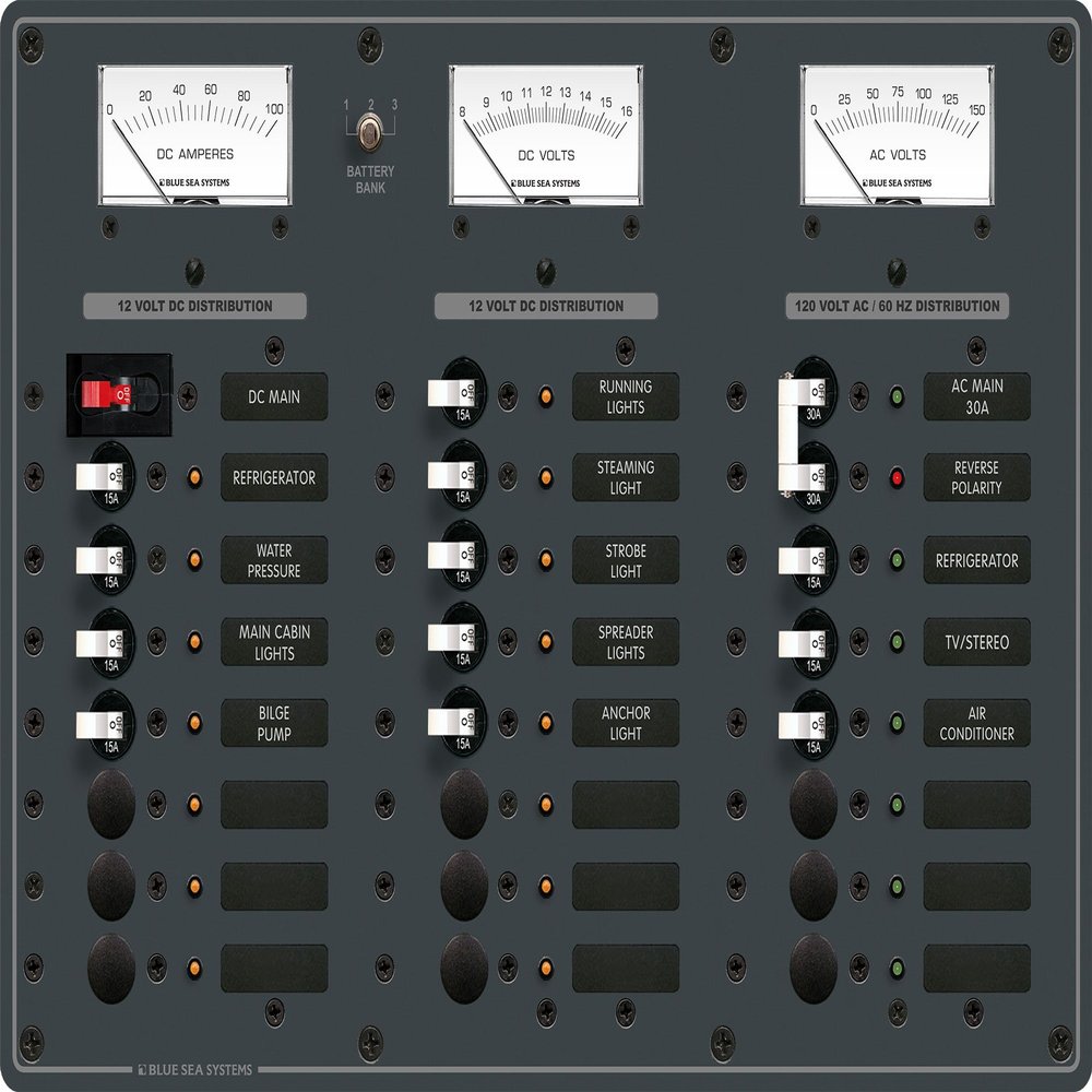 Blue Sea Systems 8084 AC Main + 6 Positions/DC Main + 15 Positions