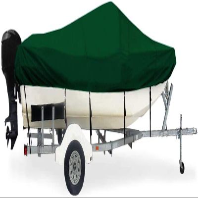 Taylor Made Products Trailerite Semi-Custom Boat Cover for Tri-Hull Boats with Outboard Motor - Includes Motor Hood, Multiple Sizes and Colors