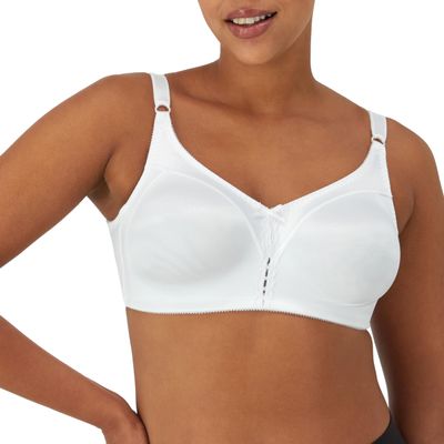 Bali Womens Double Support Wireless Bra, Comfortsoft Full-coverage Wirefree Df3820 Bras, White, 40C US