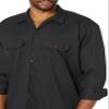 Dickies mens Long-sleeve work utility button down shirts, Black, Medium US view 3