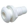 Seachoice Thru-Hull Connector w/Broad Flange, Fits 1 in. ID Hose, 1-1/4 in. Max Hull view 1