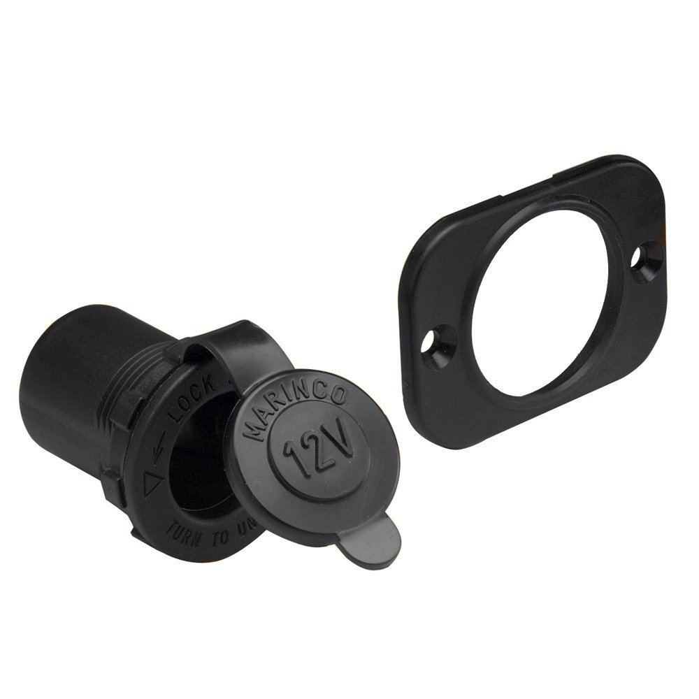 Marinco 12VRC 12V Receptacle, Black