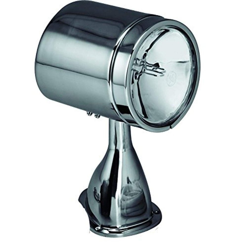 Guest 22041A Stainless Steel Marine 5-Inch Spotlight/Floodlight (12-Volt, 7-Amps, 72000-CP), black