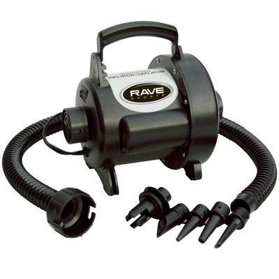 RAVE Sports 01083 High Speed Inflator/Deflator, 3.0 psi, 48 CFM 120 VAC, with Adaptors, black