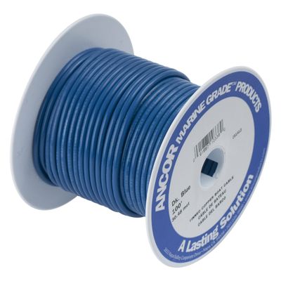 ANCOR MARINE GRADE 106140 Electrical Primary Tinned Copper Boat Wiring (12-Gauge, Dark Blue, 400-Feet)
