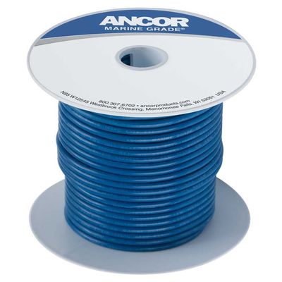 Ancor 100110 Marine Grade Electrical Primary Tinned Copper Boat Wiring (18-Gauge, Dark Blue, 100-Feet)
