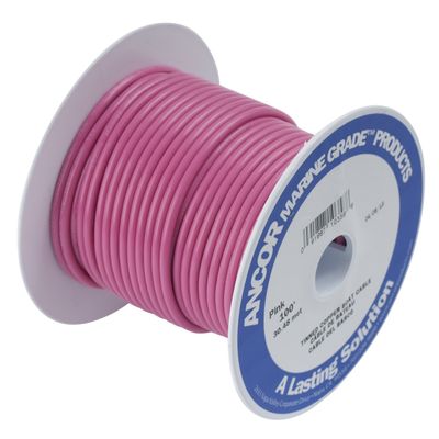 Ancor 100650 Tinned Copper Wire, 18 AWG (0.8mm2), Pink - 500ft