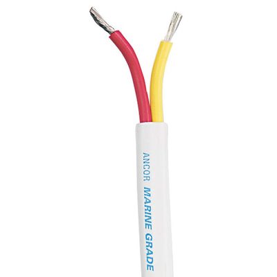 ANCOR MARINE GRADE 124302 Electrical Safety Duplex Tinned Boat Cable (Paddle with 1/4-Inch Tab, Flat, 12-Gauge, 25-Feet)