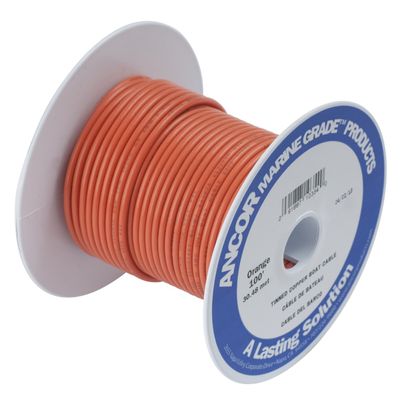 Ancor 108599 Marine Grade Electrical Primary Tinned Copper Boat Wiring (10-Gauge, Orange, 1000-Feet)