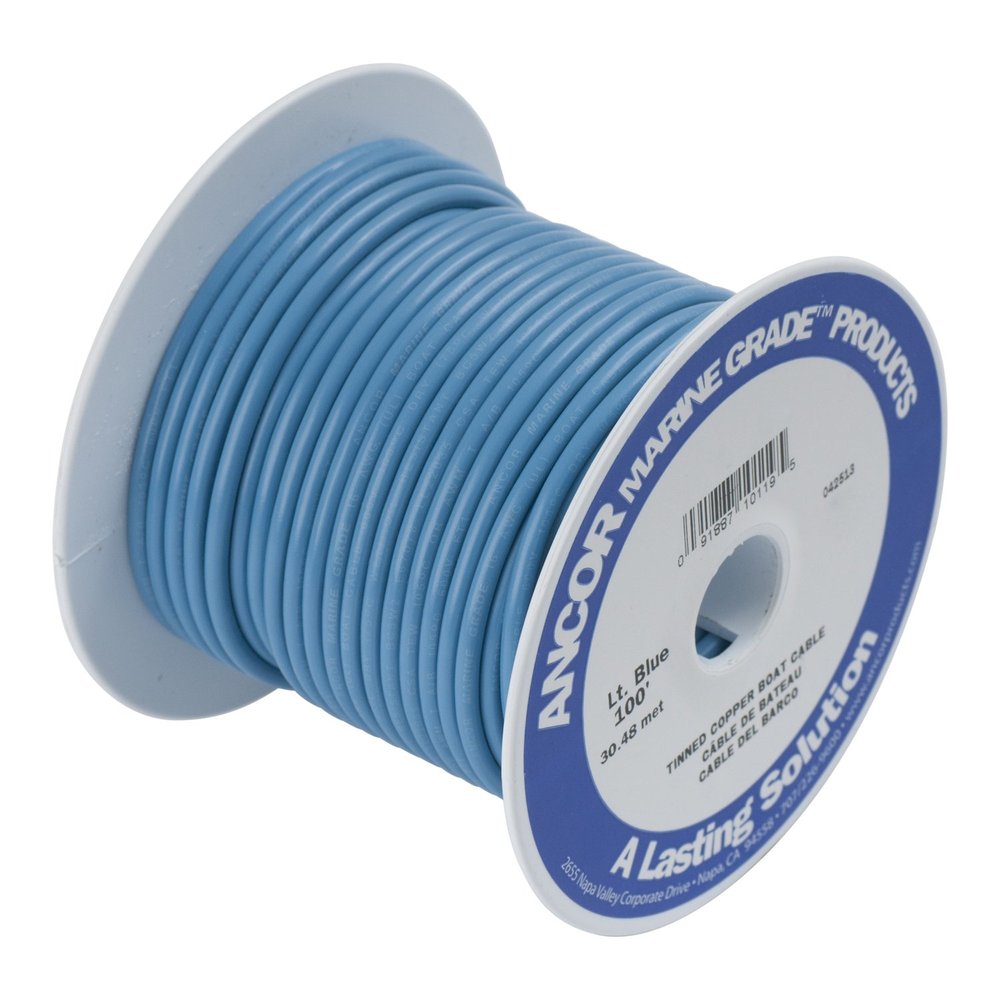 Ancor 101925 Tinned Copper Wire, 16 AWG (1mm2), Lt Blue - 250ft