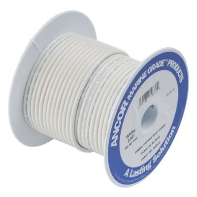 Ancor 102950 Marine Grade Electrical Primary Tinned Copper Boat Wiring (16-Gauge, White, 500-Feet)