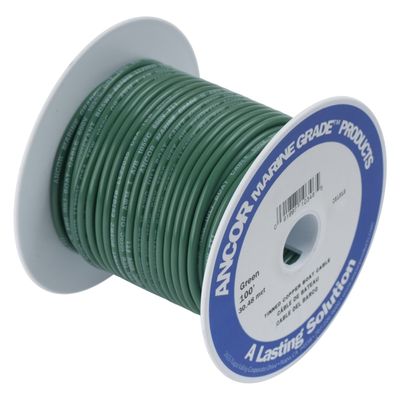 Ancor 100350 Tinned Copper Wire, 18 AWG (0.8mm2), Green - 500ft