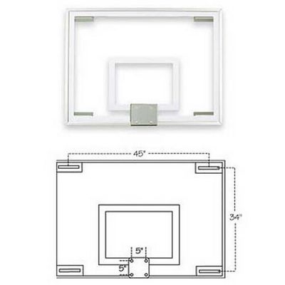 First Team FT231 54in x 40in Glass Basketball Backboard