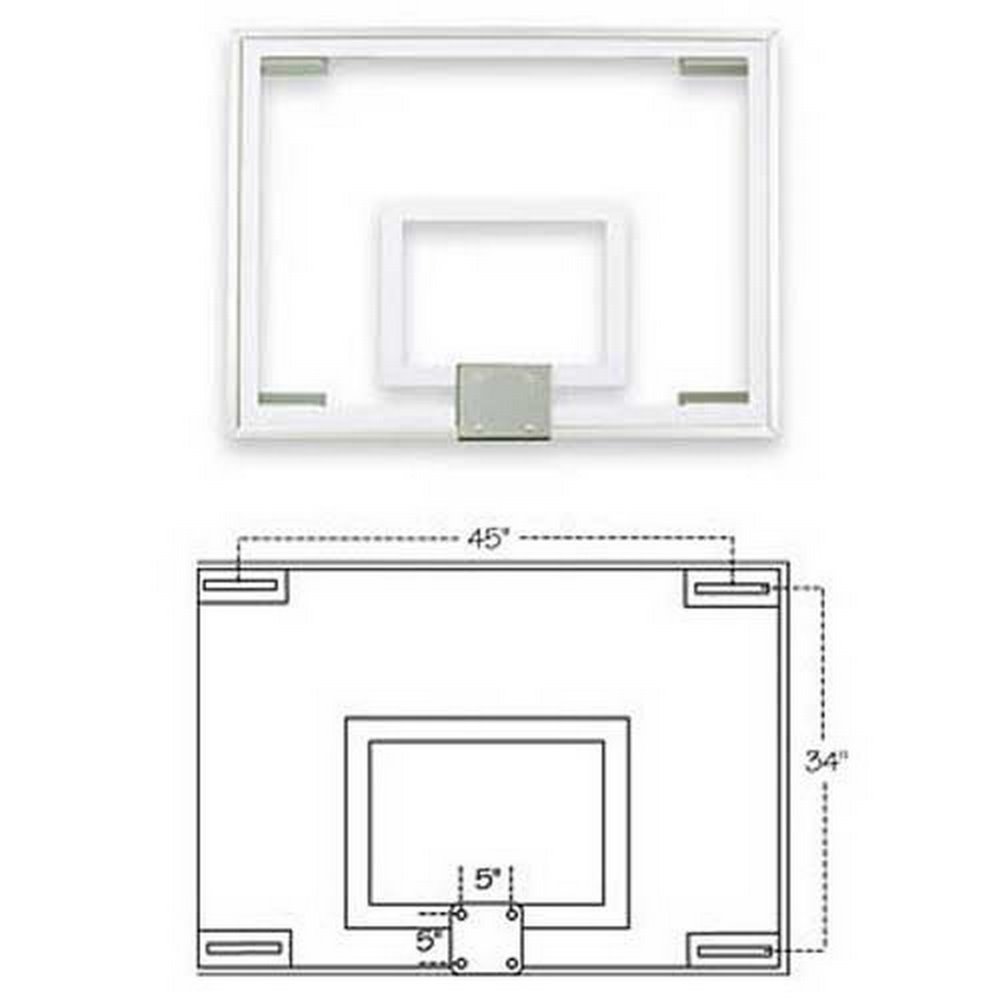 First Team FT231 54in x 40in Glass Basketball Backboard