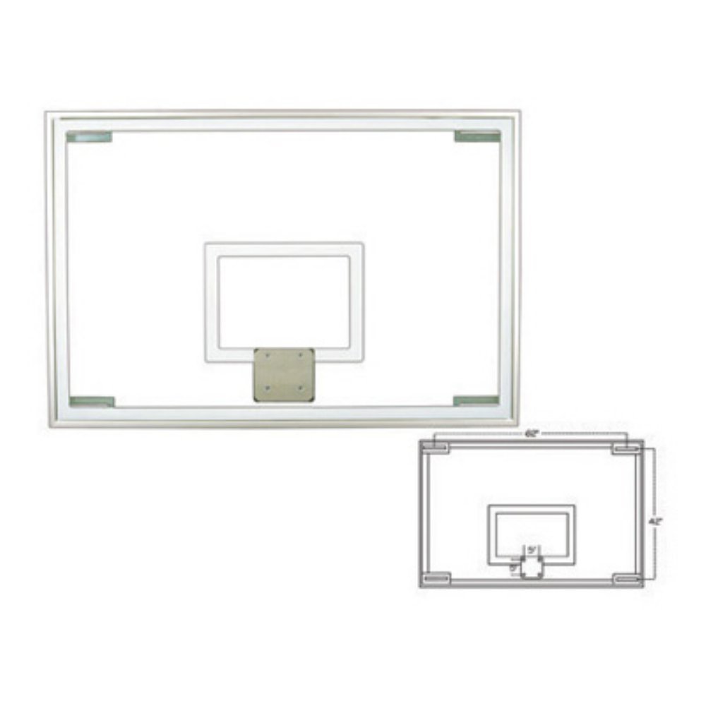 First Team FT236 72in x 48in Glass Basketball Backboard