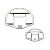 First Team FT233 54in x 39in Fan Shaped Glass Basketball Backboard view 1