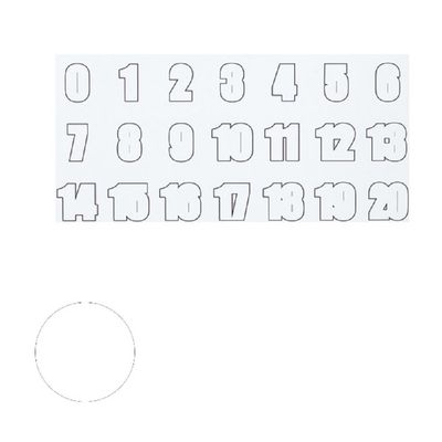 SSK-HNS02 Helmet Number Sticker (10) White