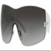 Versace VE 2054 10008G Silver Plastic Shield Sunglasses Grey Gradient Lens view 1
