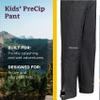 Marmot PreCip Kids' Waterproof Rain/Hiking Pant, Black, X-Large view 2