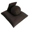Kapok Zafu, Zabuton and Support Meditation Cushion Set (3pc), Brown view 1