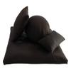 Buckwheat Zafu, Zabuton and Support Meditation Cushions Set (4Pc), Brown view 1