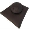 Buckwheat Zafu, Zabuton and Support Meditation Cushions Set (4Pc), Brown view 2