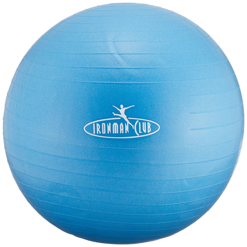 Ironman Club IMC-80 Norburst Yoga Ball, 21.7 inches (55 cm), Blue, Includes Pump, Burst Resistant Type, Balance Training