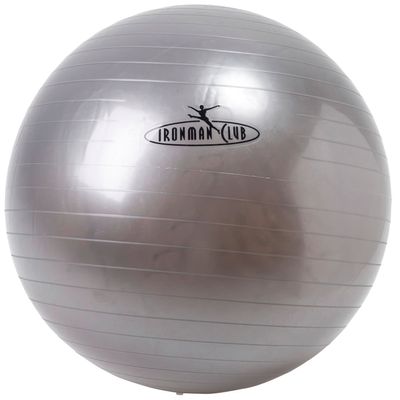 Ironman Club IMC-69 Yoga Ball 75 Pump Included, Silver, Diameter 29.5 inches (75 cm)