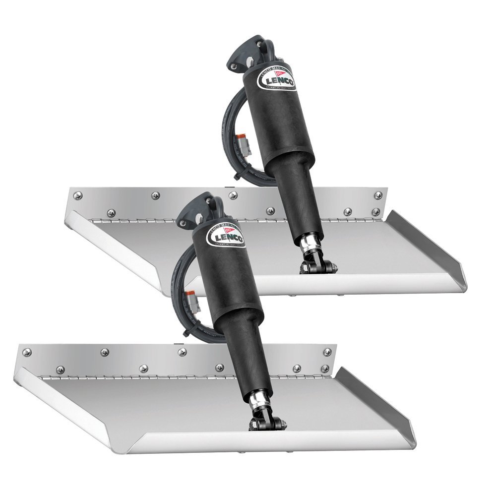 LENCO MARINE 12"X18" Trim Tab Kit Edge Mt No Swith